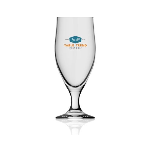 Bierglas Avano 33 cl. mit mehrfarbigem TableTrend-Logo auf der Vorderseite bedruckt