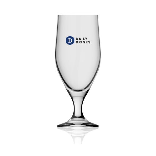 Bierglas Avano 39 cl mit mehrfarbigem DailyDrinks-Logo auf der Vorderseite bedruckt