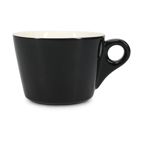 Porzellan Baristo Latte Cup von 28 cl in Frontalansicht mit glatter, zylindrischer Form.