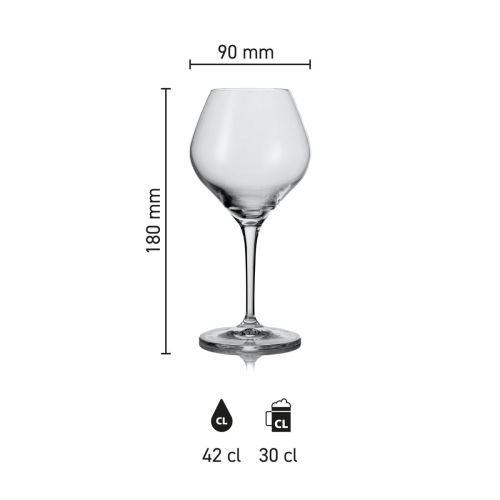 Infografik mit Höhe und Durchmesser des Bierglas Amoron 42 cl. im Glas. Infografik mit Höhe und Durchmesser des Bierglas Amoron 42 cl. im Glas.