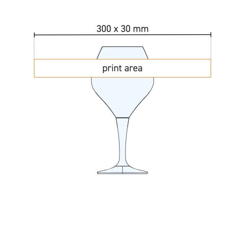 Technische Arbeitszeichnung mit Druckfläche für Logo auf Amoron Bierglas 56 cl im Glas. Technische Arbeitszeichnung mit Druckfläche für Logo auf Amoron Bierglas 56 cl im Glas.