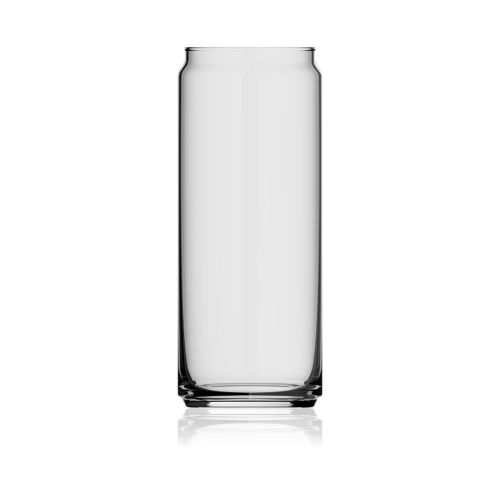 Bierglas Can 33 cl. aus transparentem Glas, Vorderansicht ohne Aufdruck