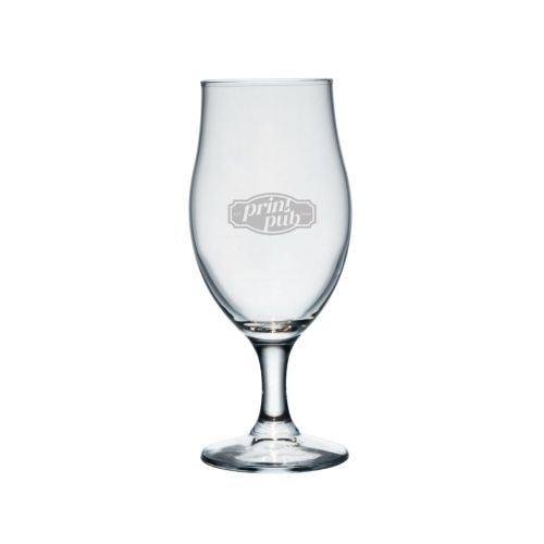 Bierglas Executive 26 cl. mit eingraviertem PrintPub-Logo auf der Vorderseite