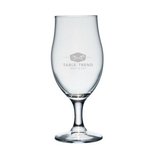 Bierglas Executive 38 cl. mit eingraviertem PrintPub-Logo auf der Vorderseite
