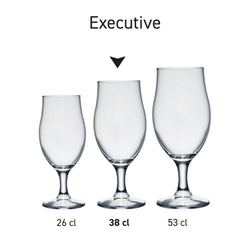 Bierglas „Executive“ 38 cl, in Serie, mehrere Exemplare nebeneinander abgebildet