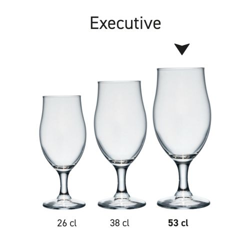 Bierglas Executive 53 cl. in einer Serie, mehrere Exemplare nebeneinander abgebildet