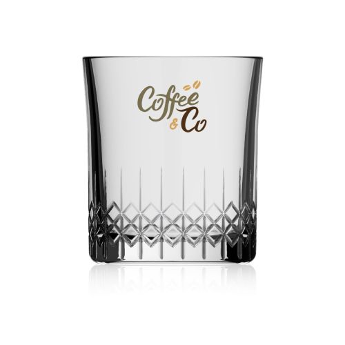 Bierglas Mao 32 cl. mit mehrfarbigem CoffeeCo-Logo auf der Vorderseite