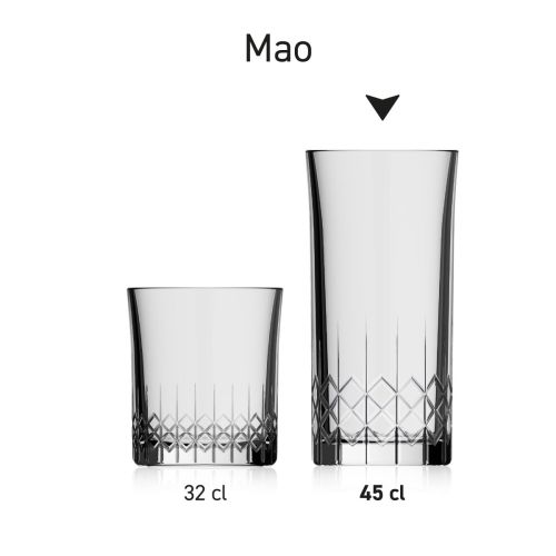 Bierglas Mao 45 cl. aus einer Serie; mehrere Exemplare nebeneinander abgebildet