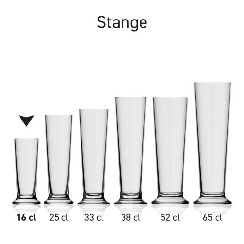Bierglas Stange 16 cl. serienmäßig, mehrere Exemplare nebeneinander abgebildet