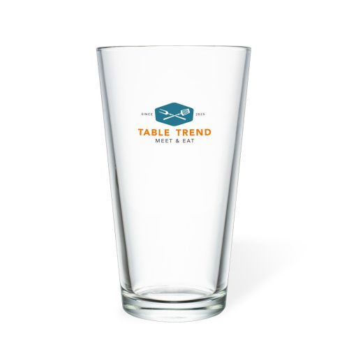 Logo von TableTrend in mehreren Farben auf der Vorderseite der Bierglas Konisch 34 cl.