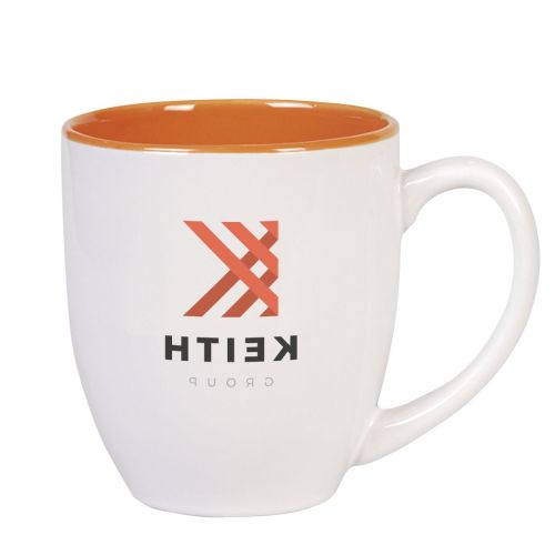 Porzellan Big Drink Becher 45 cl, Vorderansicht mit klarem euismodbibendum Druck in kontrastierender Schrift. Porzellan Big Drink Becher 45 cl, Vorderansicht mit klarem euismodbibendum Druck in kontrastierender Schrift.