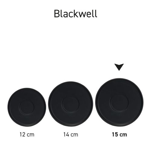 Blackwell Kaffeeuntertasse aus Porzellan, 15 cm, abgebildet als Teil einer kompletten und passenden Geschirrserie.