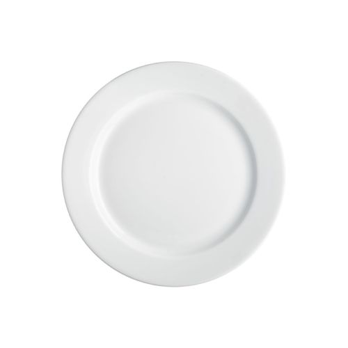 Teller breitem Rand Weiß 17 cm. bedrucken