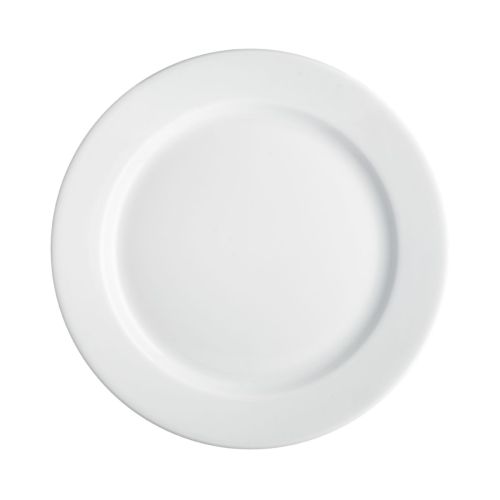 Teller breitem Rand Weiß 24 cm. bedrucken