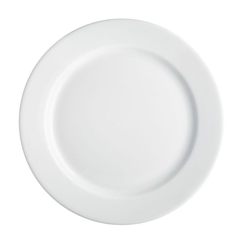 Teller breitem Rand Weiß 26,5 cm. bedrucken