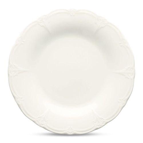 Porzellanteller Retro 27 cm in der Vorderansicht mit runder Form und glatter Oberfläche sichtbar.