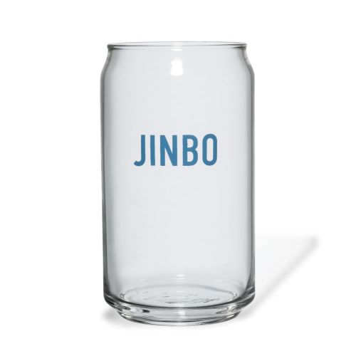 Can-Glas 35 cl mit einfarbigem Jinbo-Logo auf der Vorderseite