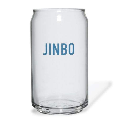 Can-Glas 48 cl mit einfarbigem Jinbo-Logo auf der Vorderseite