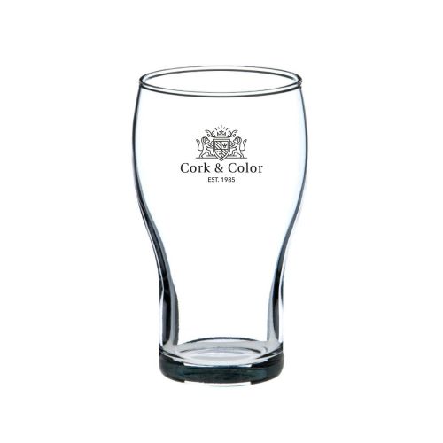 Die Vorderseite des Cola Groot 28 cl. Glases ist mit einem einfarbigen CorkColor-Logo bedruckt. Die Vorderseite des Cola Groot 28 cl. Glases ist mit einem einfarbigen CorkColor-Logo bedruckt.