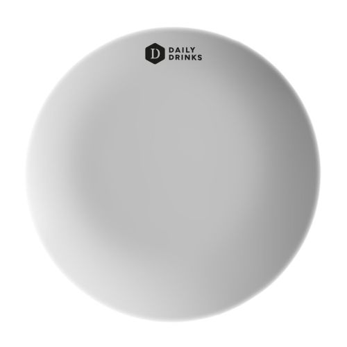 Teller Isabelle 27 cm aus Porzellan mit minimalistischem DailyDrinks-Logo in einer Farbe.