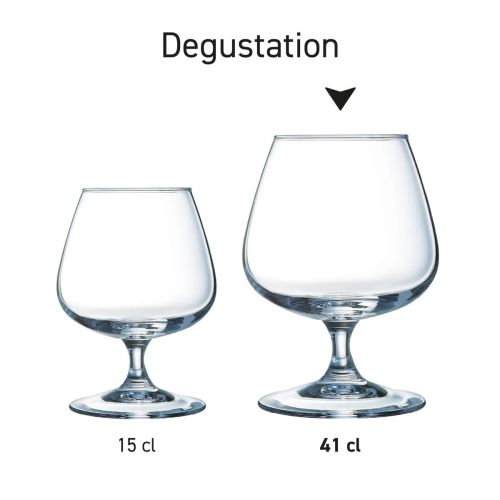 Serienübersicht der Likörgläser Degustation 15 cl. und 41 cl.