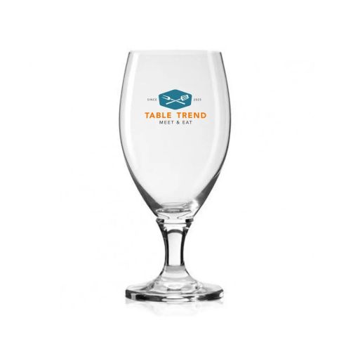 Deister Pokal 25 cl Glas mit mehrfarbigem TableTrend-Logo auf der Frontplatte