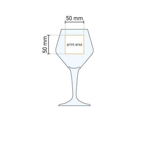 Technische Arbeitszeichnung des Eder Kelch Zapfhahns Größe Glas 30 cl mit Druckflächenanzeige