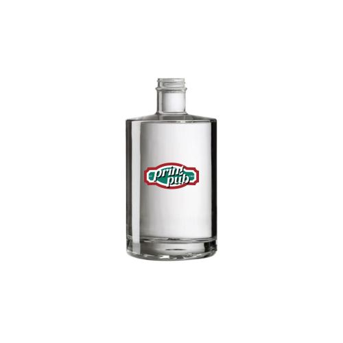 Berliner 0,2-Liter-Glasflasche mit mehrfarbigem PrintPub-Logo in der Vorderansicht. Berliner 0,2-Liter-Glasflasche mit mehrfarbigem PrintPub-Logo in der Vorderansicht.
