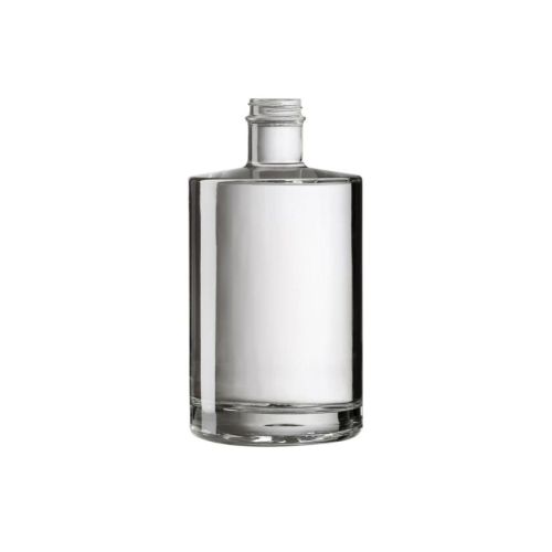 Vorderansicht der Bottle Berlin 0,35 Liter aus Klarglas mit schmalem Hals und zylindrischem Körper. Vorderansicht der Bottle Berlin 0,35 Liter aus Klarglas mit schmalem Hals und zylindrischem Körper.