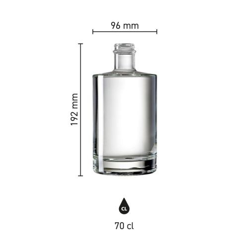 Die Abbildung zeigt die Abmessungen und Proportionen der Berliner 0,7-Liter-Glasflasche, schematisch dargestellt. Die Abbildung zeigt die Abmessungen und Proportionen der Berliner 0,7-Liter-Glasflasche, schematisch dargestellt.