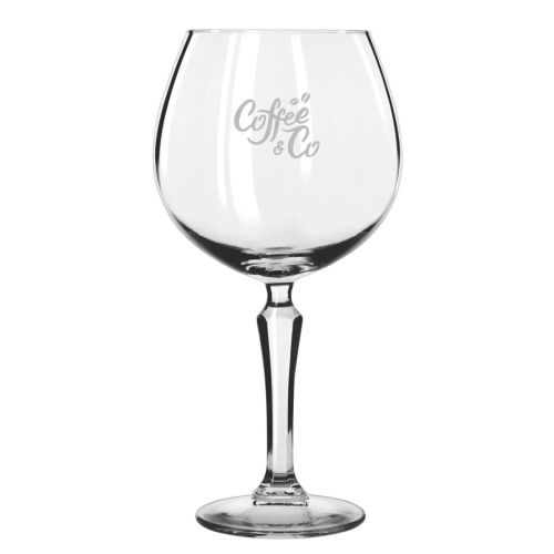 Gin Tonic Glas Spksy 58 cl Glas mit eingraviertem CoffeeCo Logo auf der Vorderseite