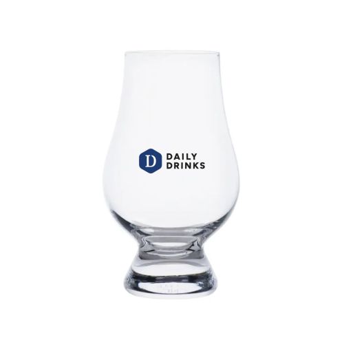 Glencairn Whiskyglas 20 cl mit mehrfarbigem DailyDrinks-Logo auf der Vorderansicht.