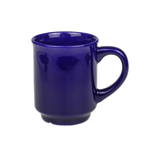 Glühwein Tasse 30 cl. mit dunkelblauer Keramik, Vorderansicht ohne Aufdruck