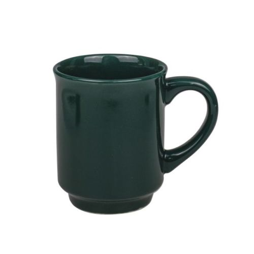 Glühwein Tasse 30 cl. mit dunkelgrüner Keramik, Vorderansicht ohne Aufdruck