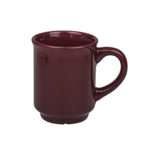 Glühwein Tasse 30 cl. mit dunkelroter Keramik, Vorderansicht ohne Aufdruck