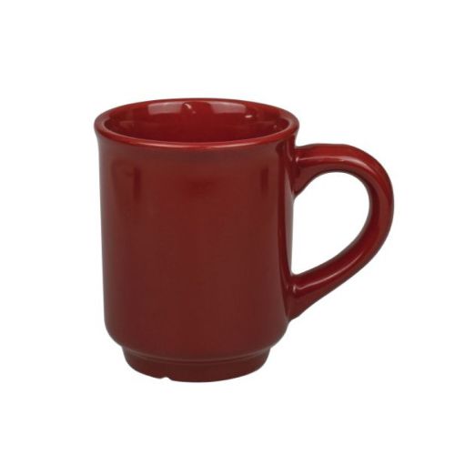 Glühwein Tasse 30 cl. mit roter Keramik, Vorderansicht ohne Druck