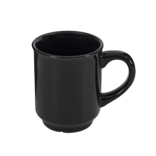 Glühwein Tasse 30 cl. mit schwarzer Keramik, Vorderansicht ohne Druck
