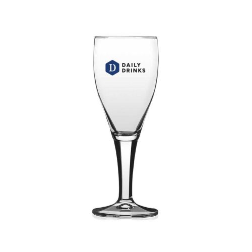 Harzer Pokal 20-cl-Draft-Glas mit mehrfarbigem DailyDrinks-Logo auf der Frontplatte