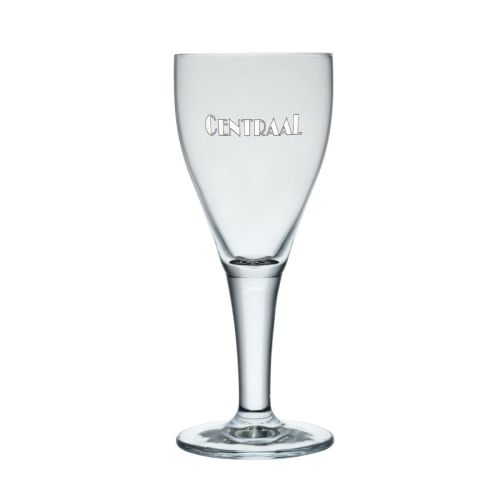 Harzer Bierglas 25 cl. mit mehrfarbigem „Centraal“-Logo auf der Vorderseite