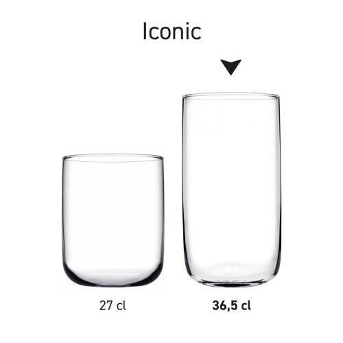 Iconic Tumbler 36,5 cl. präsentiert als ein Set, mit Variationen in der Kapazität Größe.