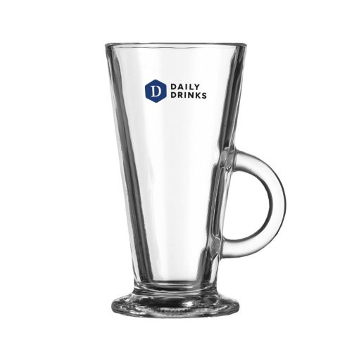 Irisch Coffee Acapulco 28 cl Glas mit mehrfarbigem DailyDrinks-Logo auf der Frontplatte