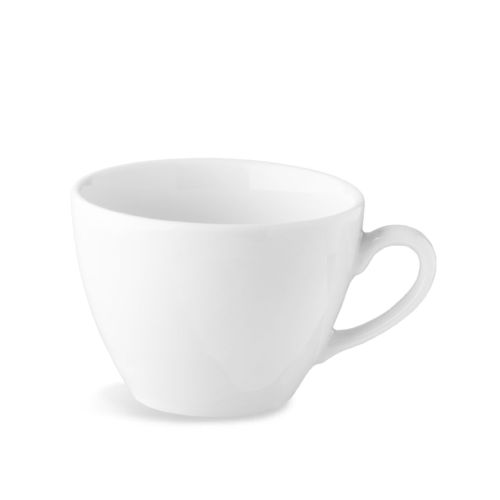 Isabelle Cappuccino-Tasse 22 cl aus weißem Porzellan, Vorderansicht ohne Aufdruck
