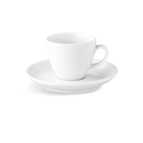Isabelle Espresso 8 cl. Porzellanset, Tasse und Untertasse, Vorderansicht ohne Aufdruck