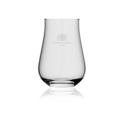 Lauren Glas 20 cl. Glas mit eingraviertem CorkColor-Logo auf der Vorderseite