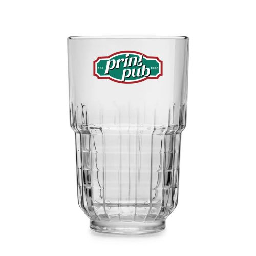 Longdrinkglas Tarq 35 cl. mit mehrfarbigem PrintPub-Logo auf der Vorderseite