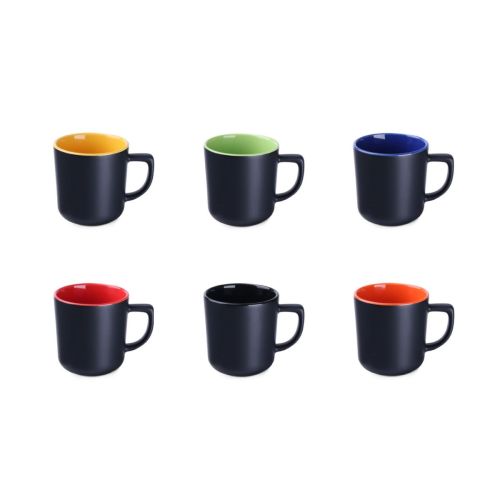 Übersicht der Becher Rico Supreme 25 cl in verschiedenen keramischen Farbvarianten, die nebeneinander präsentiert werden. Übersicht der Becher Rico Supreme 25 cl in verschiedenen keramischen Farbvarianten, die nebeneinander präsentiert werden.