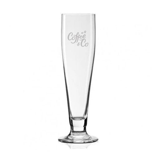 Bierglas Tulpe 30 cl. Glas mit eingraviertem CoffeeCo-Logo auf der Frontplatte