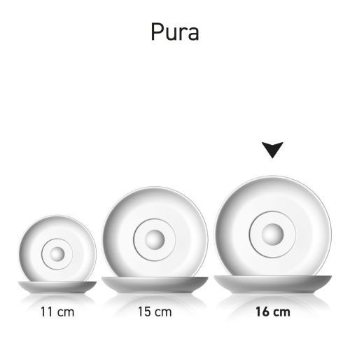 Pura Cappuccino Untertasse 16 cm, aus einer Serie, mehrere Exemplare nebeneinander abgebildet