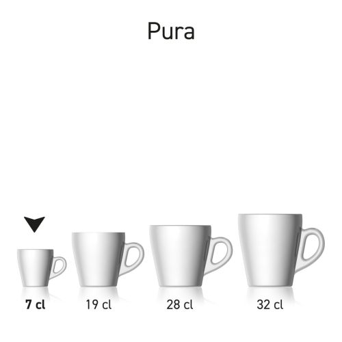 Pura Espresso Tasse 7 cl. aus einer Serie; mehrere Exemplare nebeneinander abgebildet