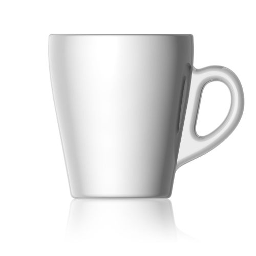 Pura Kaffeetasse 32 cl. aus Glas, Vorderansicht ohne Aufdruck